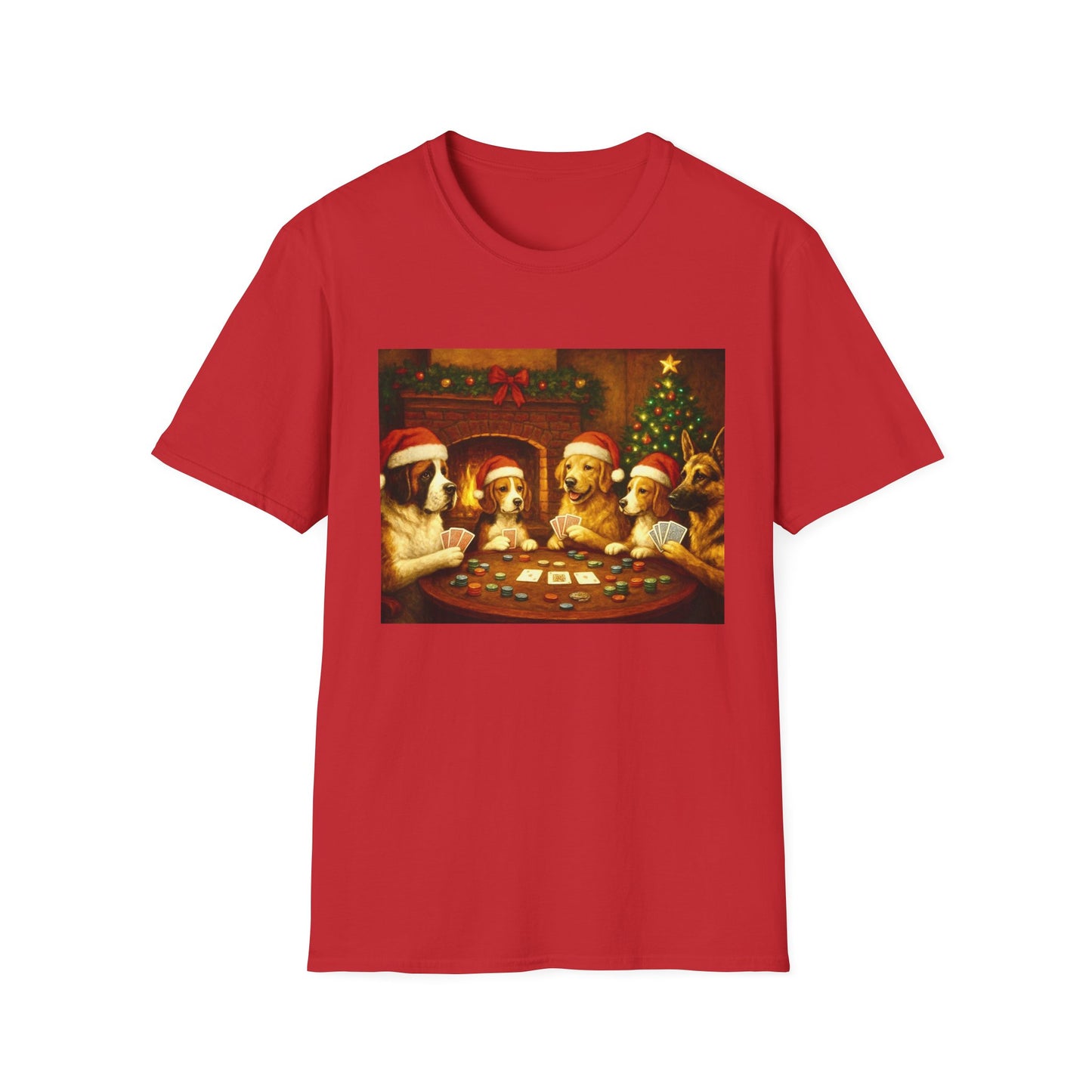 Santa Pups Poker Night T-Shirt