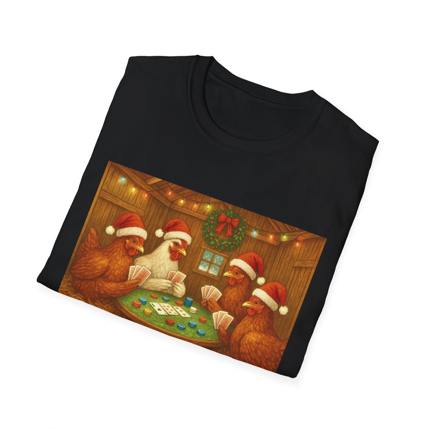 Christmas Poker Hens T-Shirt