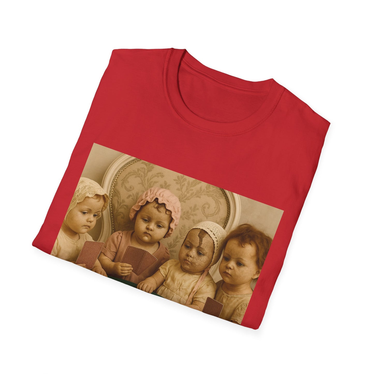 Vintage Dolls Playing Poker Unisex T-Shirt