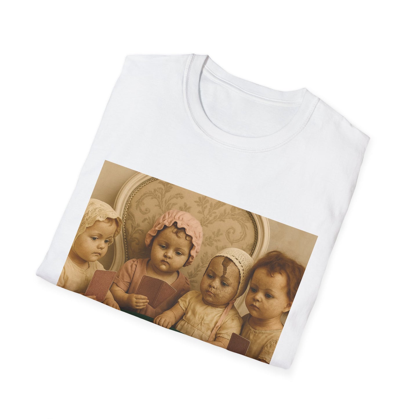 Vintage Dolls Playing Poker Unisex T-Shirt
