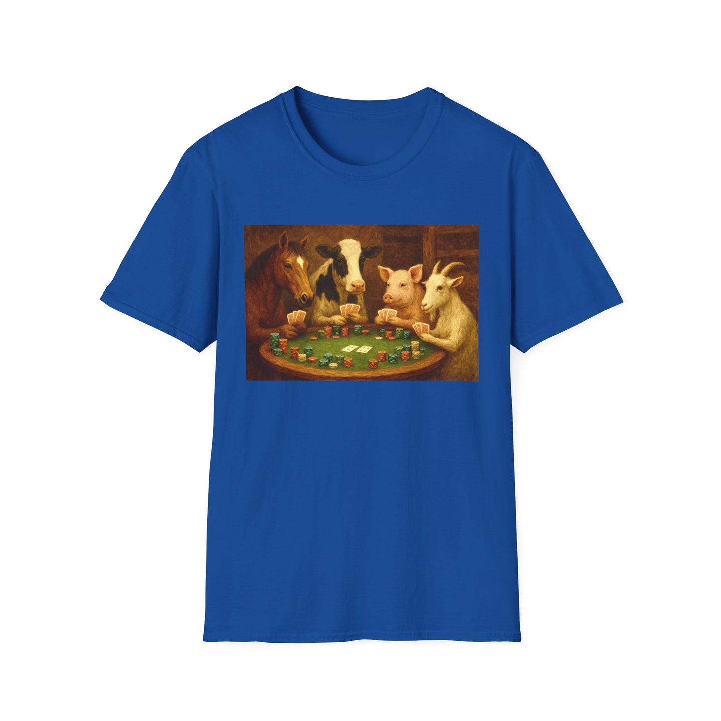 Farm Animal Playing Poker Tee